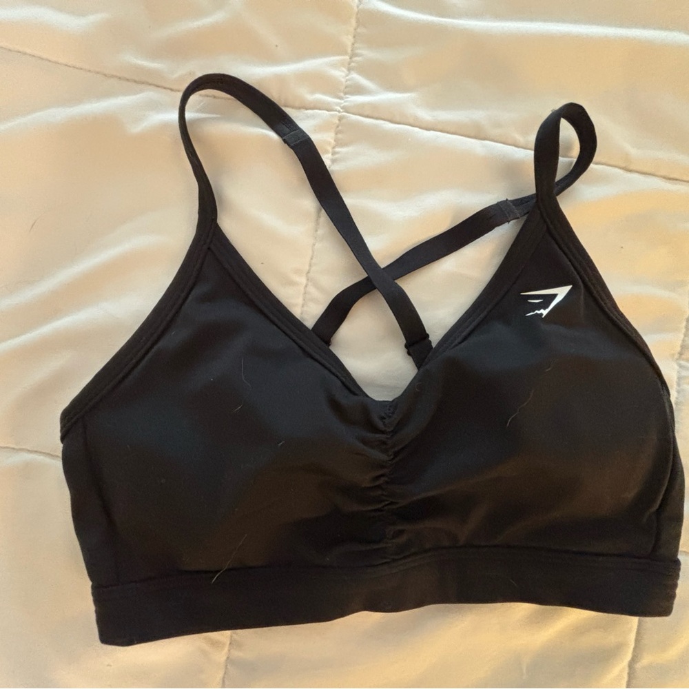 Gymshark Black Strappy Sports Bra